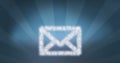 Email icon made of cloud texture