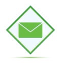 Email icon modern abstract green diamond button Royalty Free Stock Photo