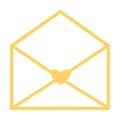 Email icon. Open envelope pictogram. Mail symbol, email and messaging, email marketing campaign for website design, mobile applica Royalty Free Stock Photo