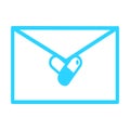 Email icon. Open envelope pictogram. Mail symbol, email and messaging, email marketing campaign for website design, mobile applica Royalty Free Stock Photo