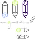 Email icon - pencil Royalty Free Stock Photo