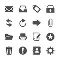 Email icon set, vector eps10 Royalty Free Stock Photo