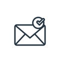 email icon vector from cyber security concept. Thin line illustration of email editable stroke. email linear sign for use on web Royalty Free Stock Photo