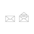 Email icon vector, Envelope sign, Mail symbol. Vector illustration Royalty Free Stock Photo