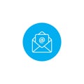 Email Icon Vector in Flat Style. Electronic Mail Symbol Illustration Royalty Free Stock Photo