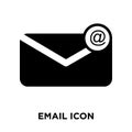 Email icon vector isolated on white background, logo concept of Royalty Free Stock Photo