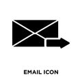 Email icon vector isolated on white background, logo concept of Royalty Free Stock Photo