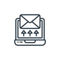 email icon vector from sales concept. Thin line illustration of email editable stroke. email linear sign for use on web and mobile Royalty Free Stock Photo