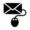 Email vector glyph flat icon Royalty Free Stock Photo