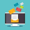 Email illustration. Sending or receiving email concept illustration. Email marketing.