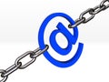 Email imprisoned with chain