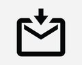 Email E Mail Letter Envelope Message Inbox Incoming Note Attach Attachment Send Post Postal Receive SVG Sign Icon Shape Vector