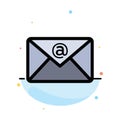 Email, Inbox, Mail Abstract Flat Color Icon Template Royalty Free Stock Photo