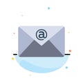 Email, Inbox, Mail Abstract Flat Color Icon Template Royalty Free Stock Photo