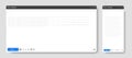 Email interface. Mail window mobile and web template, internet message isolated frame, blank email. Modern flat style vector Royalty Free Stock Photo