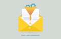 Email Lead Conversion flat vector icon concept. Work with customers who subscribed to the newsletter or abandoning Royalty Free Stock Photo