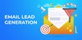 Email Lead Generation concept. Digital Business E-mail Marketing strategy. Work with client after abandoning a shopping Royalty Free Stock Photo
