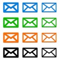 Email, letter, envelope symbols. communication, contact, support