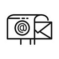 Email Letter Icon Color Illustration Design Royalty Free Stock Photo