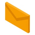 Email letter icon, isometric style Royalty Free Stock Photo