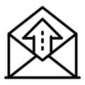 Email letter icon, outline style Royalty Free Stock Photo