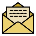 Email letter icon, outline style Royalty Free Stock Photo