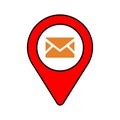 Email, letter, location icon