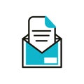 Email letter social media icon line and fill