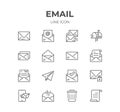 Email Line Icons Set