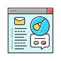 email list cleaning marketing color icon vector illustration