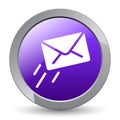 Email / mail icon button Royalty Free Stock Photo