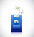 Email mailbox illustration design