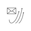 Email mailing line outline icon