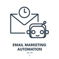 Email Marketing Automation Icon. Letter, Newsletter, Envelope. Editable Stroke. Vector Icon