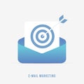 Email Marketing concept. Digital marketing business newsletter, acquisition and retention emails, and personalized