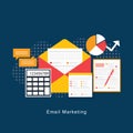 Email marketing and corporate concept Royalty Free Stock Photo