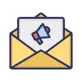 Email marketing fully editable vector icons Royalty Free Stock Photo
