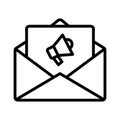 Email marketing fully editable vector icons Royalty Free Stock Photo