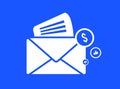 Email marketing icon - direct and effective e-mail strategy. Showcases use of welcome emails, promotional newsletters