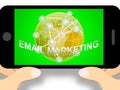 Email Marketing Icons Indicating Emarketing 3d Illustration Royalty Free Stock Photo
