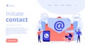 Get in touch concept landing page. Royalty Free Stock Photo