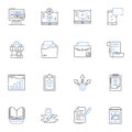 Email marketing line icons collection. Conversion, Engagement, List-building, Campaigns, Personalization, Automation