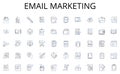 Email marketing line icons collection. Visionary, Innovative, Strategic, Inspirational, Decisive, Analytical