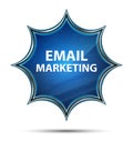 Email Marketing magical glassy sunburst blue button Royalty Free Stock Photo