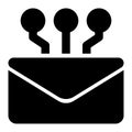 Email Apps Glyph Solid Icon Royalty Free Stock Photo