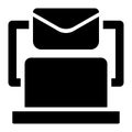 Email Client, Email Management Glyph Solid Icon Royalty Free Stock Photo