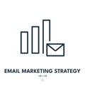 Email Marketing Strategy Icon. Newsletter, Message, Letter. Editable Stroke. Vector Icon