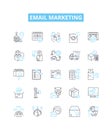 Email marketing vector line icons set. Email, Marketing, Newsletter, Campaign, Blasts, Opt-in, Autoresponder