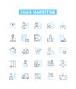 Email marketing vector line icons set. Email, Marketing, Newsletter, Campaign, Blasts, Opt-in, Autoresponder