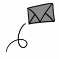 email message envelope cartoon illustration graphic design Royalty Free Stock Photo